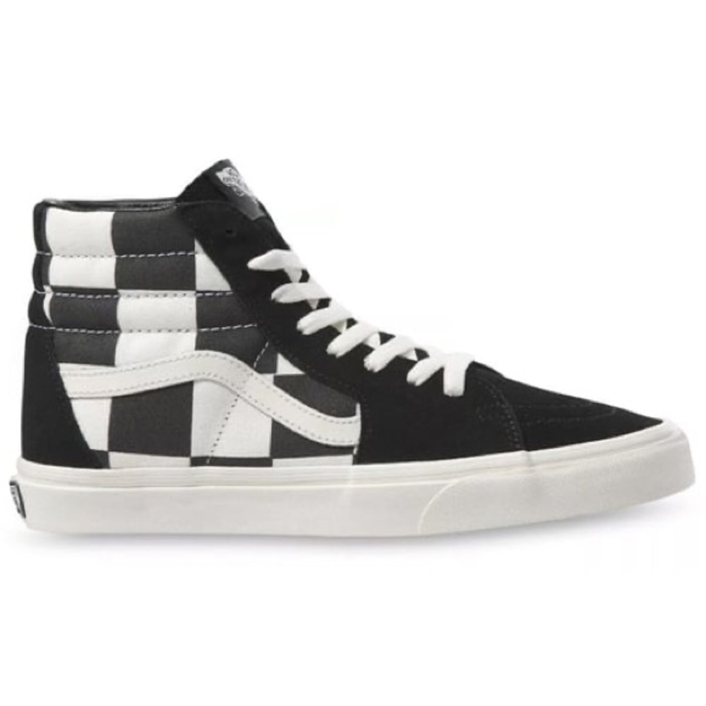 Vans Sk8-Hi Checkerboard Black and White Skate Sneakers